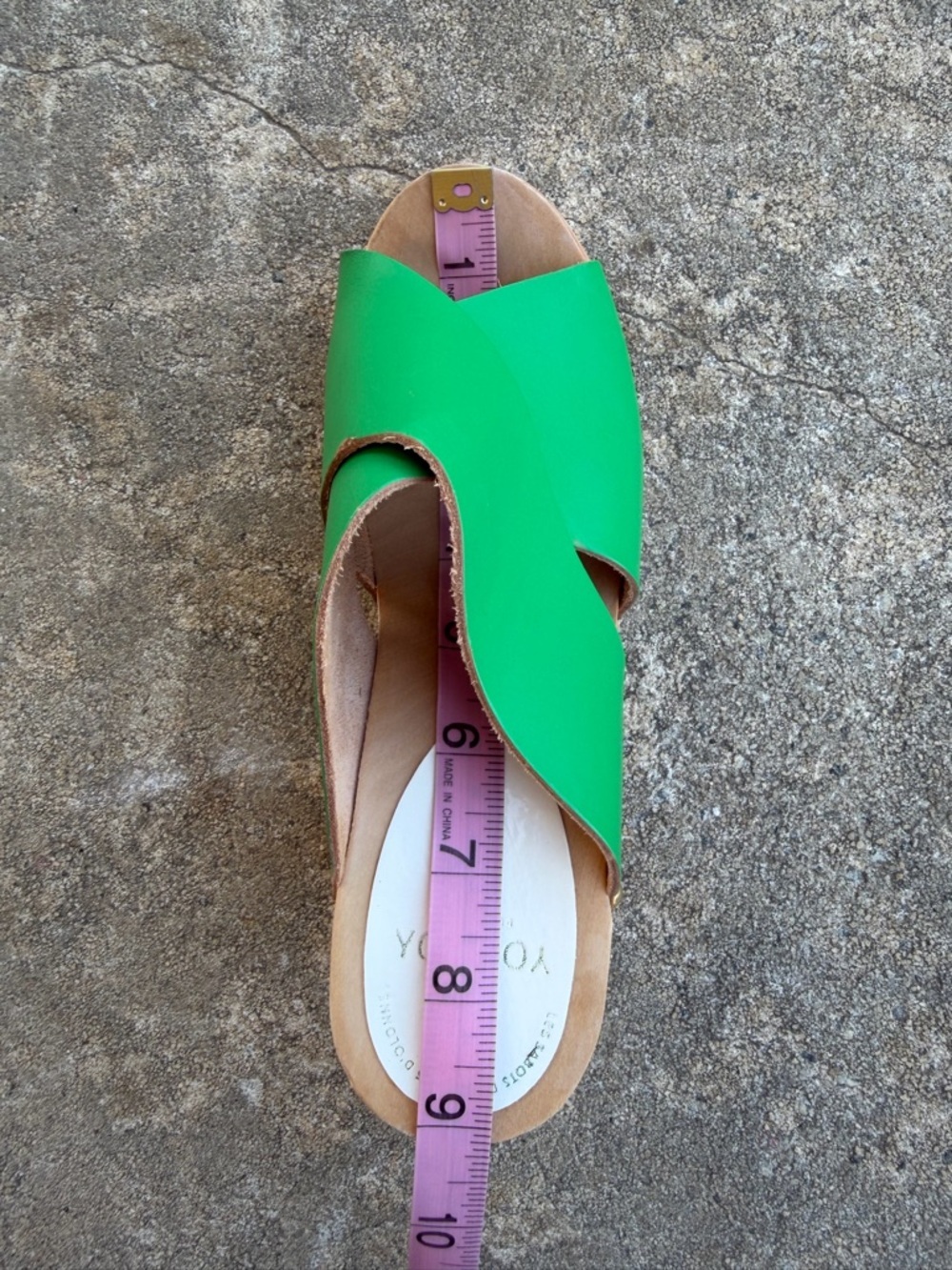 Sabot YouYou Green Leather Mules Clogs Designer Platform Heels Women’s EU 36 - Picture 15 of 16
